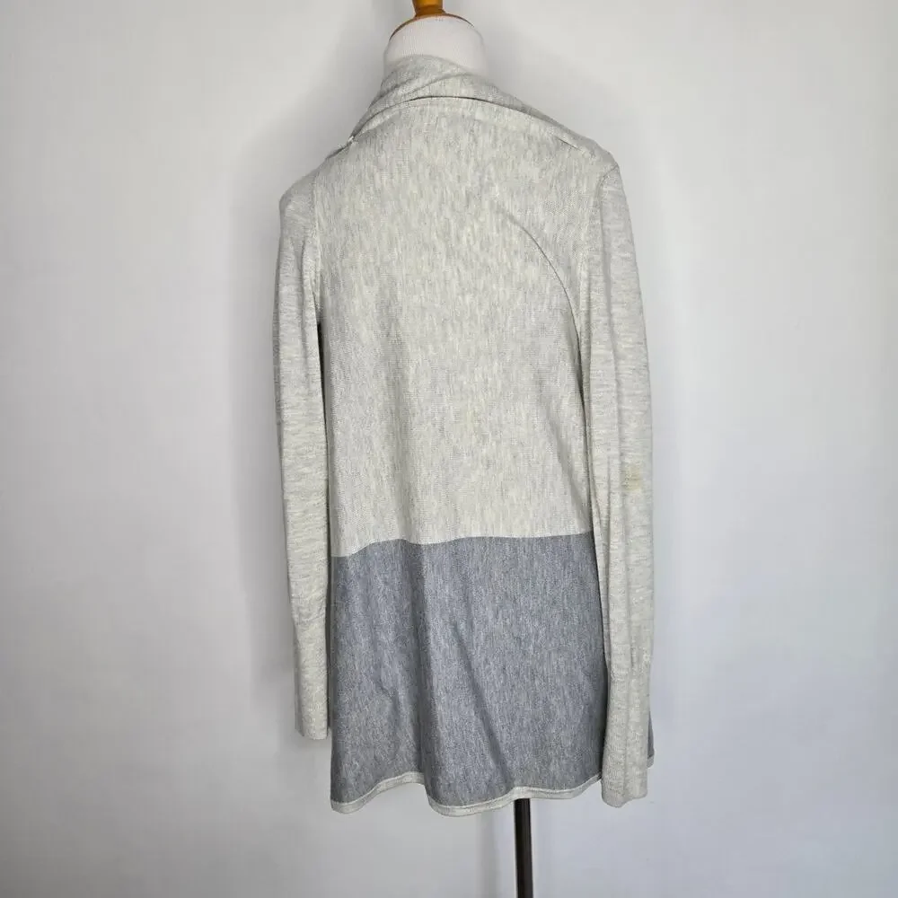 Smartwool Edgewood Wrap Sweater Merino Wool Lightweight Colorblock Women Small